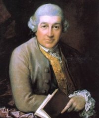 Der englische Schauspieler und Dichter David Garrick (1717 - 1779), Gemälde